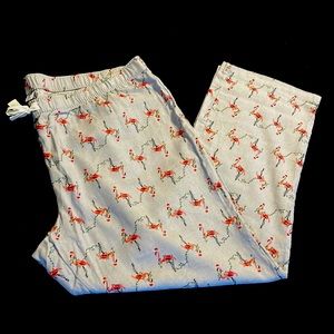 XXL Flamingo Christmas Lights Santa Hat Old Navy Pajama Pants Women’s Preowned